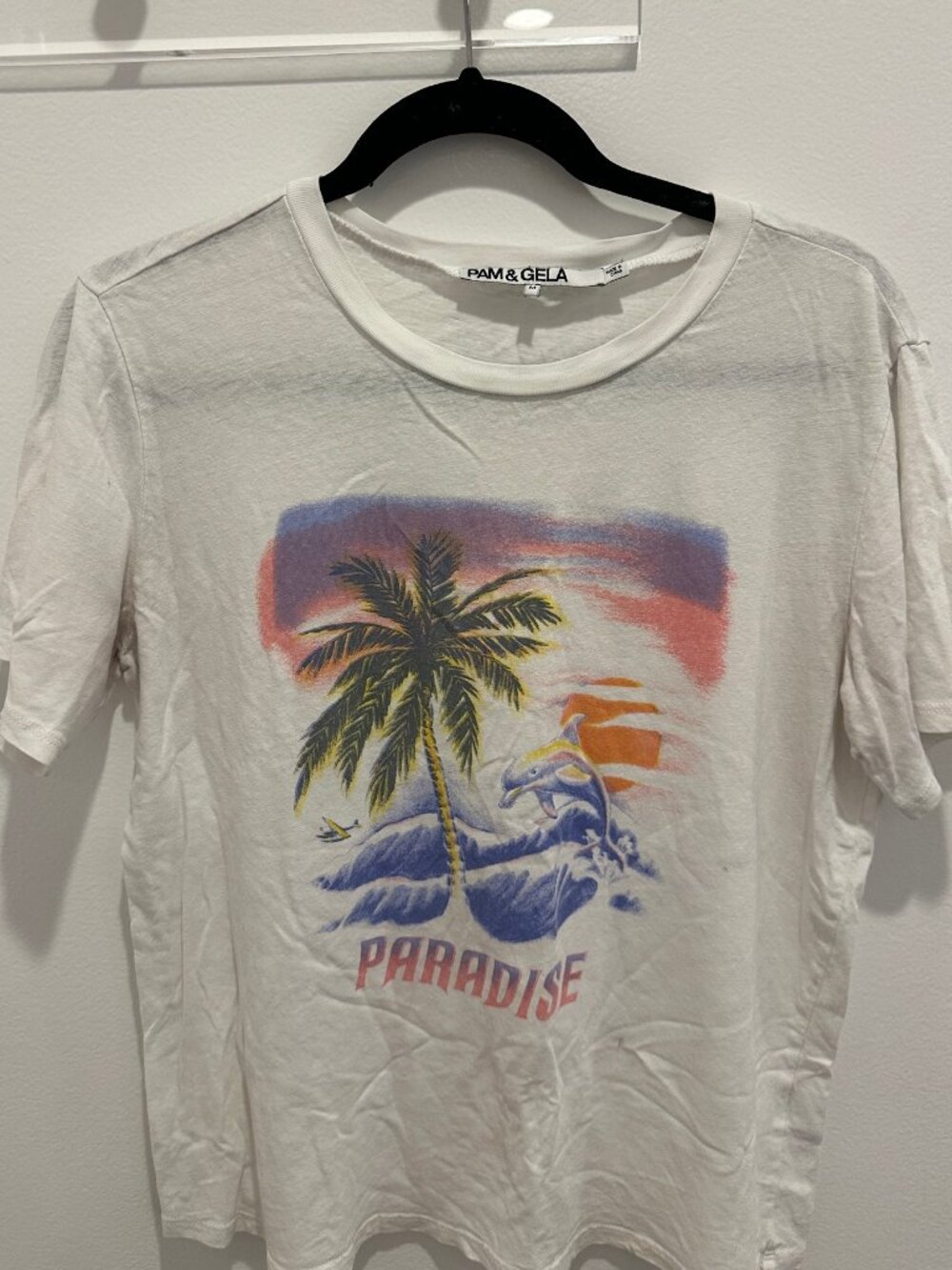 Pam & Gela White Graphic Tee